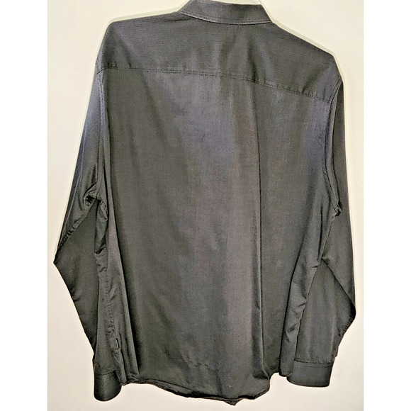 Calvin Klein Slim Fit Gray Cool Striped Button-Down Shirt Men's Size XL - Picture 3 of 7